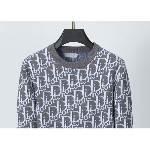 Replica Christian Dior Sweaters Long Sleeved For Men #1260259 $38.00 USD for Wholesale