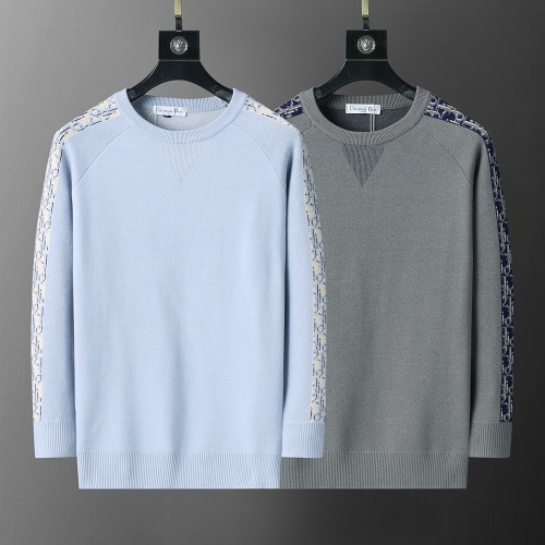 Replica Christian Dior Sweaters Long Sleeved For Men #1260261 $38.00 USD for Wholesale