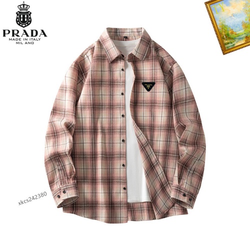 Prada Shirts Long Sleeved For Men #1260335 $40.00 USD, Wholesale Replica Prada Shirts