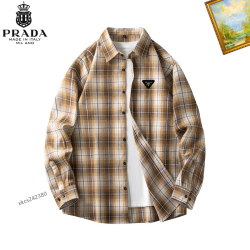 Prada Shirts Long Sleeved For Men #1260336 $40.00 USD, Wholesale Replica Prada Shirts