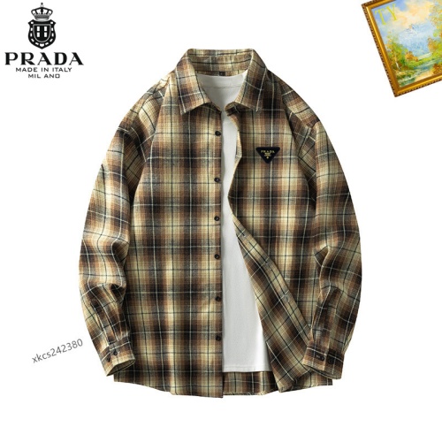 Prada Shirts Long Sleeved For Men #1260337 $40.00 USD, Wholesale Replica Prada Shirts