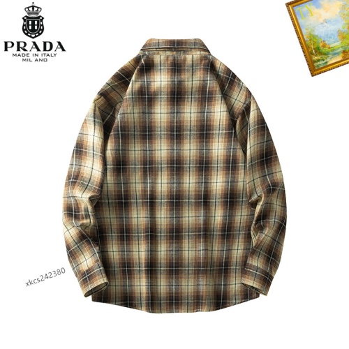 Replica Prada Shirts Long Sleeved For Men #1260337 $40.00 USD for Wholesale