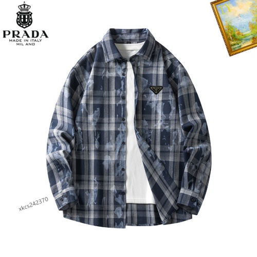 Prada Shirts Long Sleeved For Men #1260339 $40.00 USD, Wholesale Replica Prada Shirts