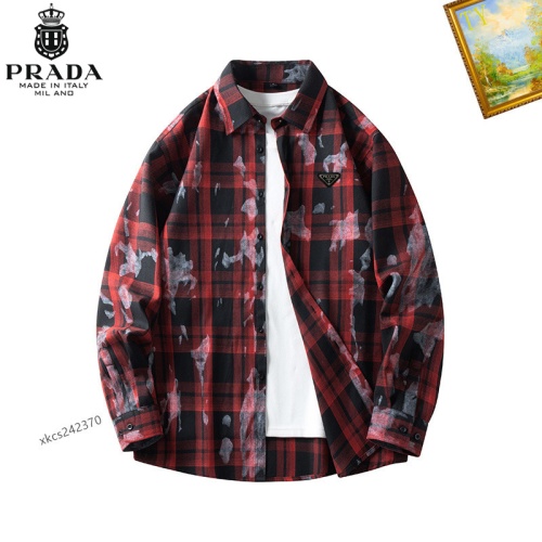 Prada Shirts Long Sleeved For Men #1260340 $40.00 USD, Wholesale Replica Prada Shirts