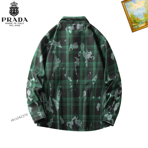 Replica Prada Shirts Long Sleeved For Men #1260341 $40.00 USD for Wholesale