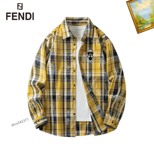 Fendi Shirts Long Sleeved For Men #1260344 $40.00 USD, Wholesale Replica Fendi Shirts