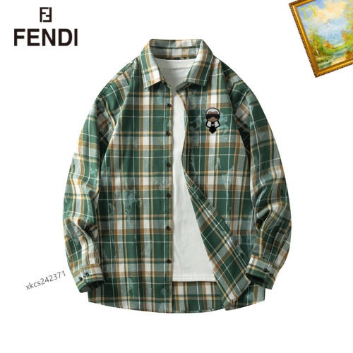 Fendi Shirts Long Sleeved For Men #1260345 $40.00 USD, Wholesale Replica Fendi Shirts