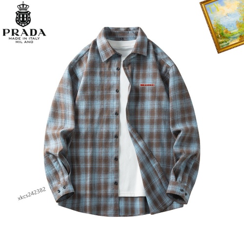 Prada Shirts Long Sleeved For Men #1260356 $40.00 USD, Wholesale Replica Prada Shirts