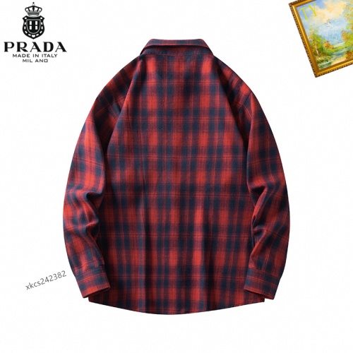 Replica Prada Shirts Long Sleeved For Men #1260357 $40.00 USD for Wholesale