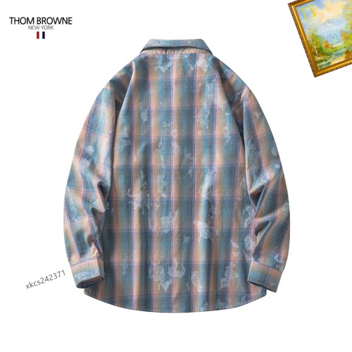 Replica Thom Browne TB Shirts Long Sleeved For Men #1260359 $40.00 USD for Wholesale