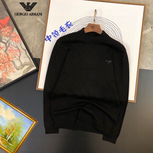 Armani Sweaters Long Sleeved For Men #1260388 $42.00 USD, Wholesale Replica Armani Sweaters