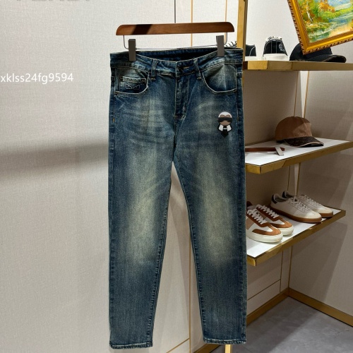 Replica Fendi Jeans For Men #1260654 $48.00 USD for Wholesale