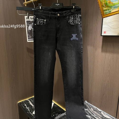 Replica Fendi Jeans For Men #1260675 $48.00 USD for Wholesale