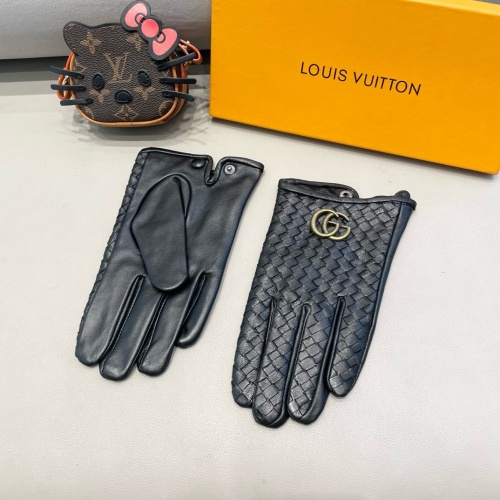 Replica Gucci Gloves For Men #1260778 $56.00 USD for Wholesale