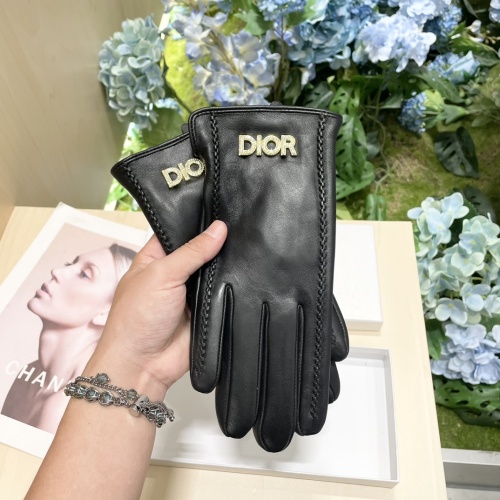 Replica Christian Dior Gloves For Women #1260799 $56.00 USD for Wholesale