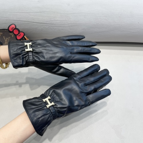 Replica Hermes Gloves For Women #1260820 $48.00 USD for Wholesale