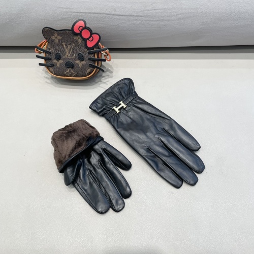 Replica Hermes Gloves For Women #1260820 $48.00 USD for Wholesale