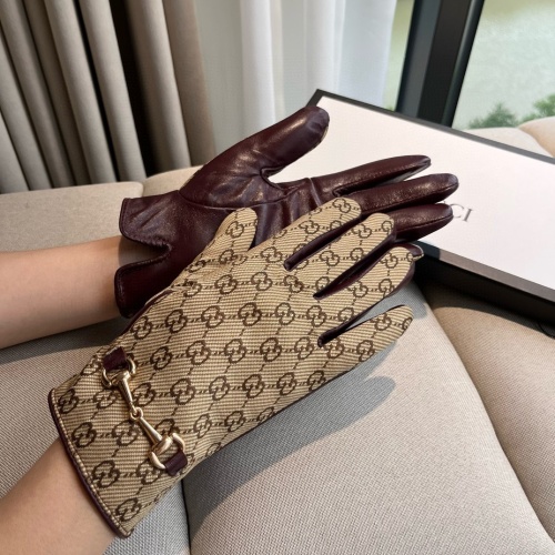 Replica Gucci Gloves For Women #1260827 $60.00 USD for Wholesale