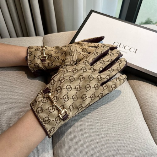 Replica Gucci Gloves For Women #1260827 $60.00 USD for Wholesale