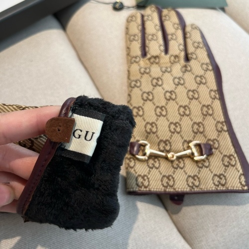 Replica Gucci Gloves For Women #1260827 $60.00 USD for Wholesale