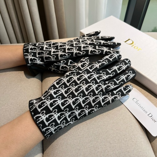 Replica Christian Dior Gloves For Women #1260830 $52.00 USD for Wholesale