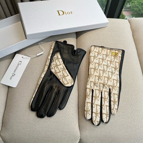 Replica Christian Dior Gloves For Women #1260831 $60.00 USD for Wholesale