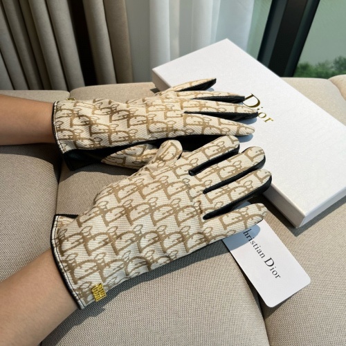 Replica Christian Dior Gloves For Women #1260831 $60.00 USD for Wholesale