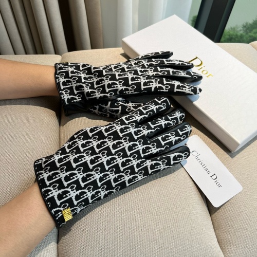 Replica Christian Dior Gloves For Women #1260832 $60.00 USD for Wholesale