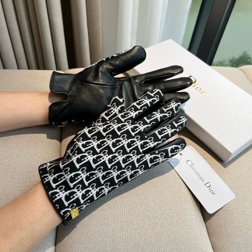 Replica Christian Dior Gloves For Women #1260832 $60.00 USD for Wholesale