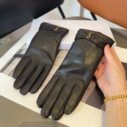 Yves Saint Laurent Gloves For Women #1260836 $45.00 USD, Wholesale Replica Yves Saint Laurent Gloves