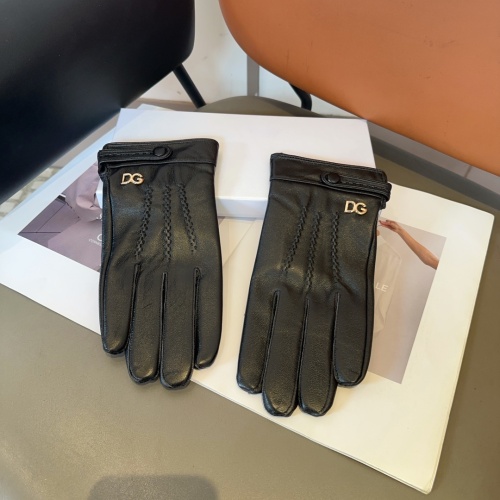 Replica Dolce & Gabbana Gloves For Men #1260838 $48.00 USD for Wholesale