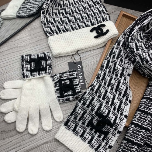 Replica Chanel Hat and Scarf and Glove Set #1260899 $72.00 USD for Wholesale