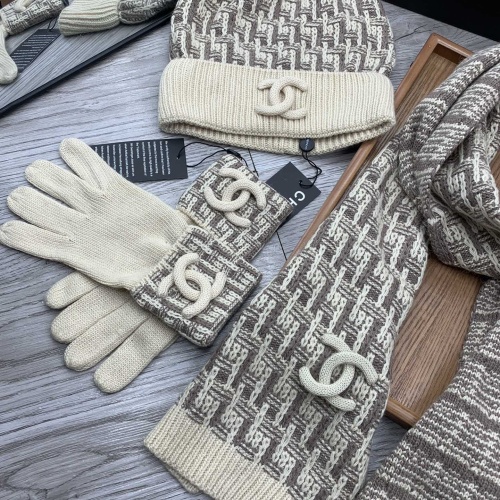 Replica Chanel Hat and Scarf and Glove Set #1260900 $72.00 USD for Wholesale