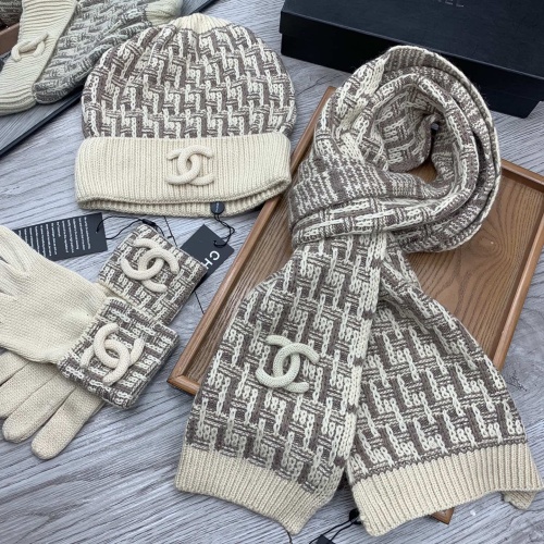 Replica Chanel Hat and Scarf and Glove Set #1260900 $72.00 USD for Wholesale