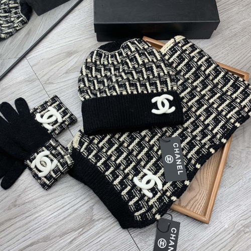 Replica Chanel Hat and Scarf and Glove Set #1260902 $72.00 USD for Wholesale