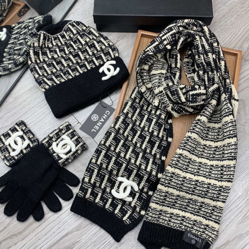 Replica Chanel Hat and Scarf and Glove Set #1260902 $72.00 USD for Wholesale