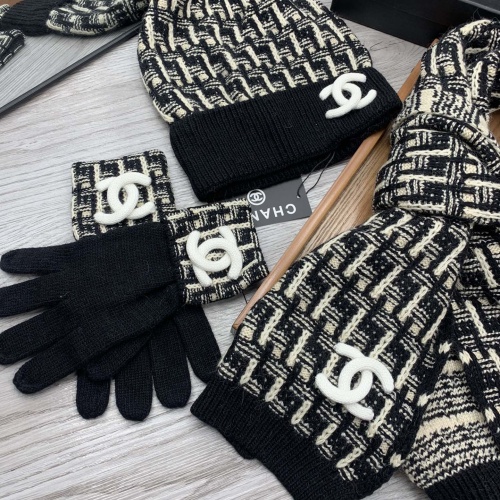 Replica Chanel Hat and Scarf and Glove Set #1260902 $72.00 USD for Wholesale