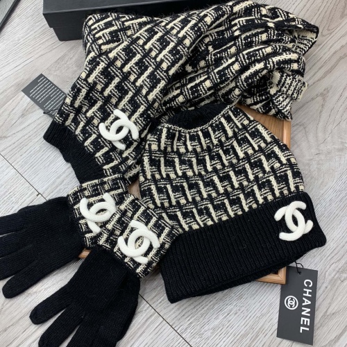 Replica Chanel Hat and Scarf and Glove Set #1260902 $72.00 USD for Wholesale