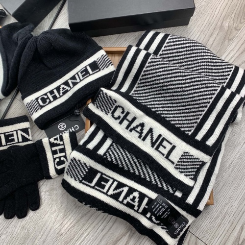 Replica Chanel Hat and Scarf and Glove Set #1260916 $72.00 USD for Wholesale