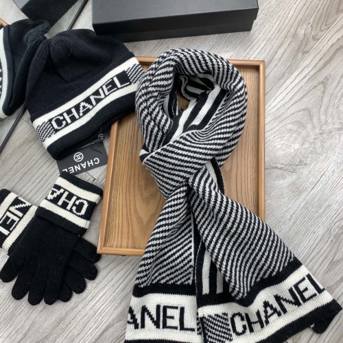 Replica Chanel Hat and Scarf and Glove Set #1260916 $72.00 USD for Wholesale