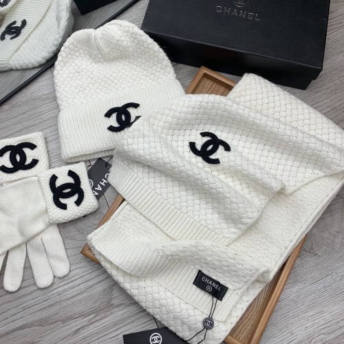 Replica Chanel Hat and Scarf and Glove Set #1260920 $72.00 USD for Wholesale