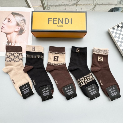 Replica Fendi Socks #1260980 $27.00 USD for Wholesale