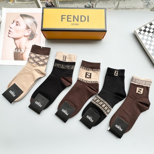 Replica Fendi Socks #1260980 $27.00 USD for Wholesale