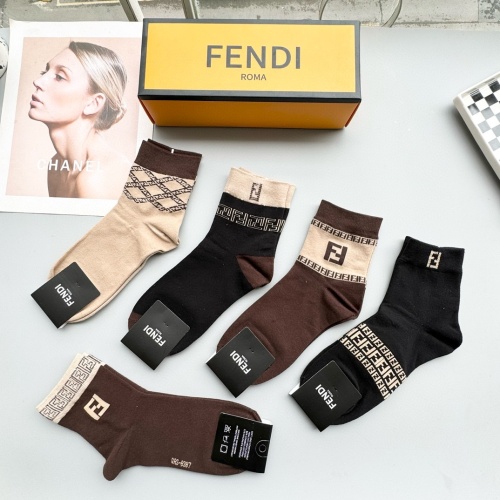 Replica Fendi Socks #1260980 $27.00 USD for Wholesale