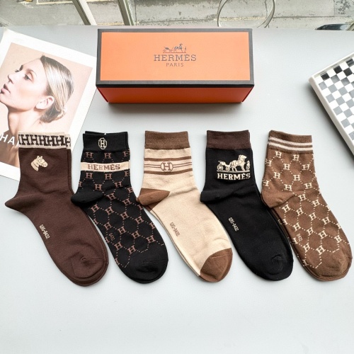 Replica Hermes Socks #1260981 $27.00 USD for Wholesale