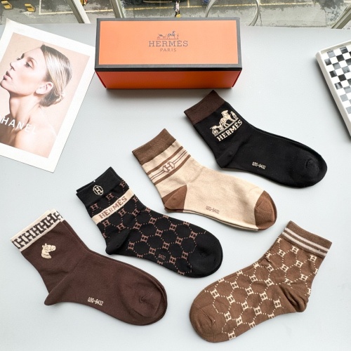 Replica Hermes Socks #1260981 $27.00 USD for Wholesale