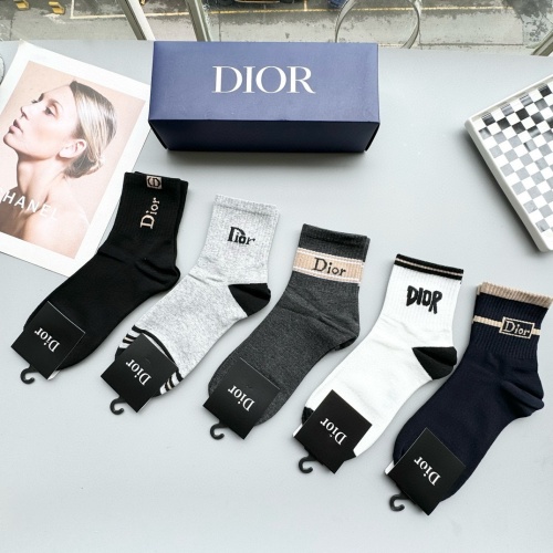 Replica Christian Dior Socks #1260985 $27.00 USD for Wholesale