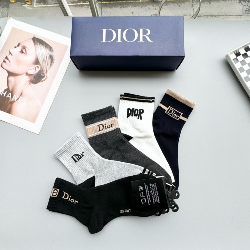 Replica Christian Dior Socks #1260985 $27.00 USD for Wholesale