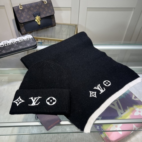 Louis Vuitton LV Hat and Scarf Set #1261008 $48.00 USD, Wholesale Replica Louis Vuitton LV Hat and Scarf and Glove Set