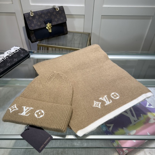 Louis Vuitton LV Hat and Scarf Set #1261009 $48.00 USD, Wholesale Replica Louis Vuitton LV Hat and Scarf and Glove Set